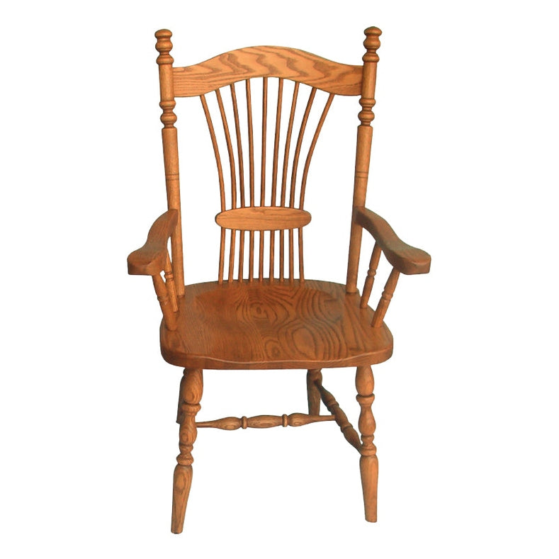 Colonial Hi-Back Wheat Sheaf Deep Seat Arm