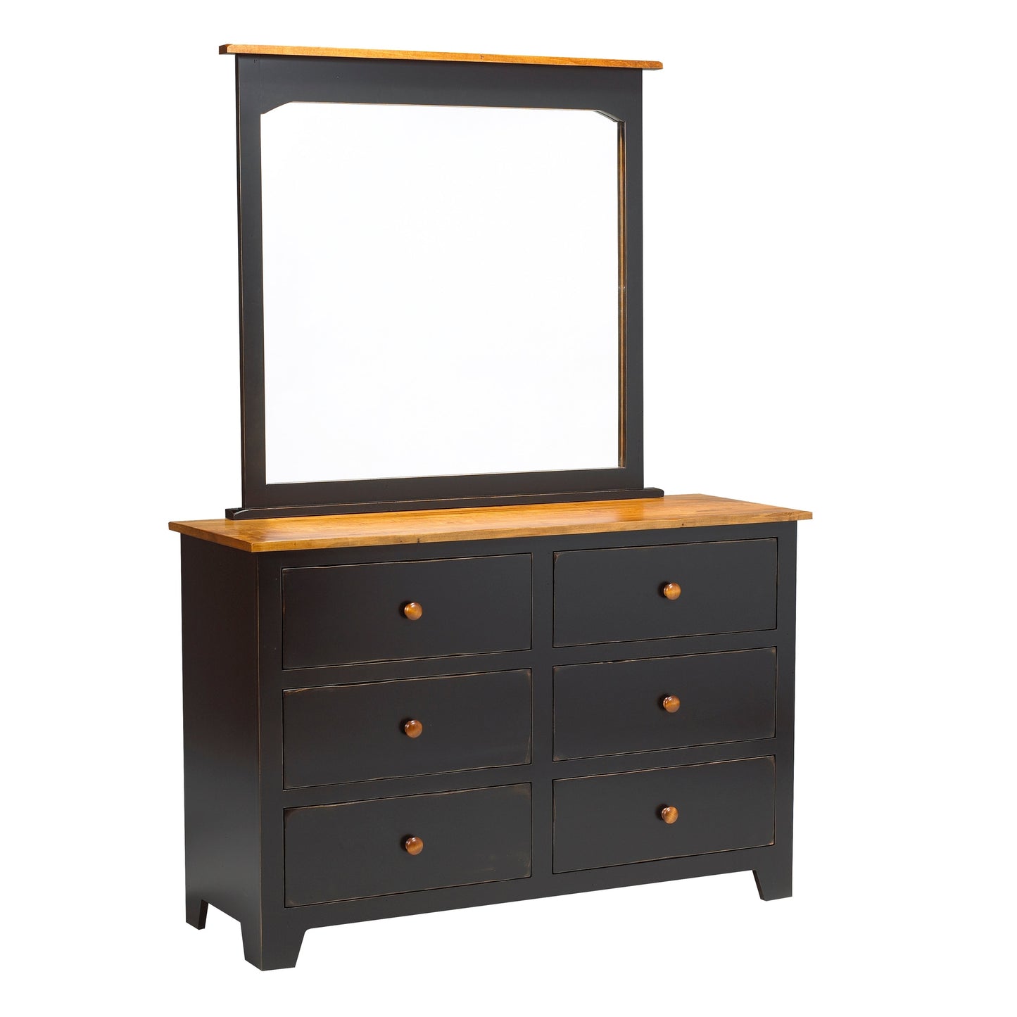 Rustic 6 Drawer Dresser