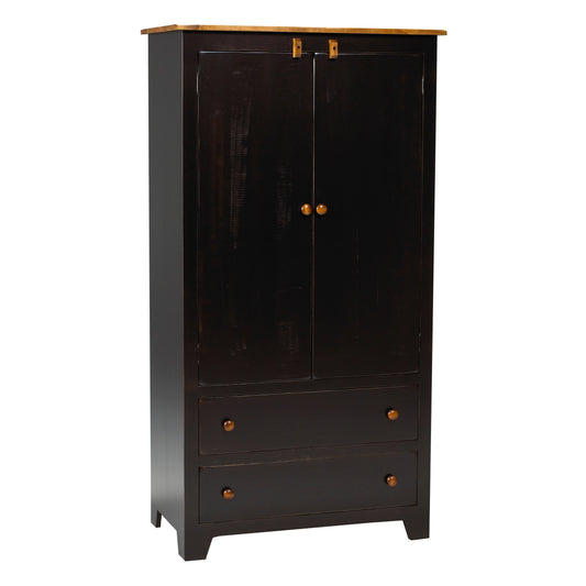 Rustic Plain Top Armoire 36"W