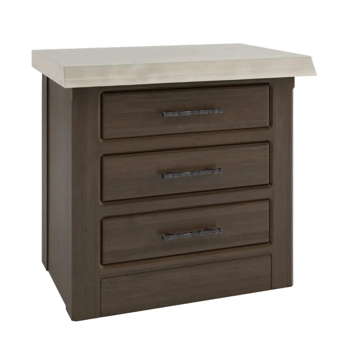 Live Edge 3 Drawer Nightstand 26"W