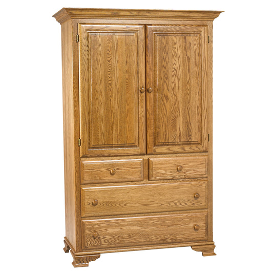 Country Lane Large 4Drawer Plain Top Armoire 42"W