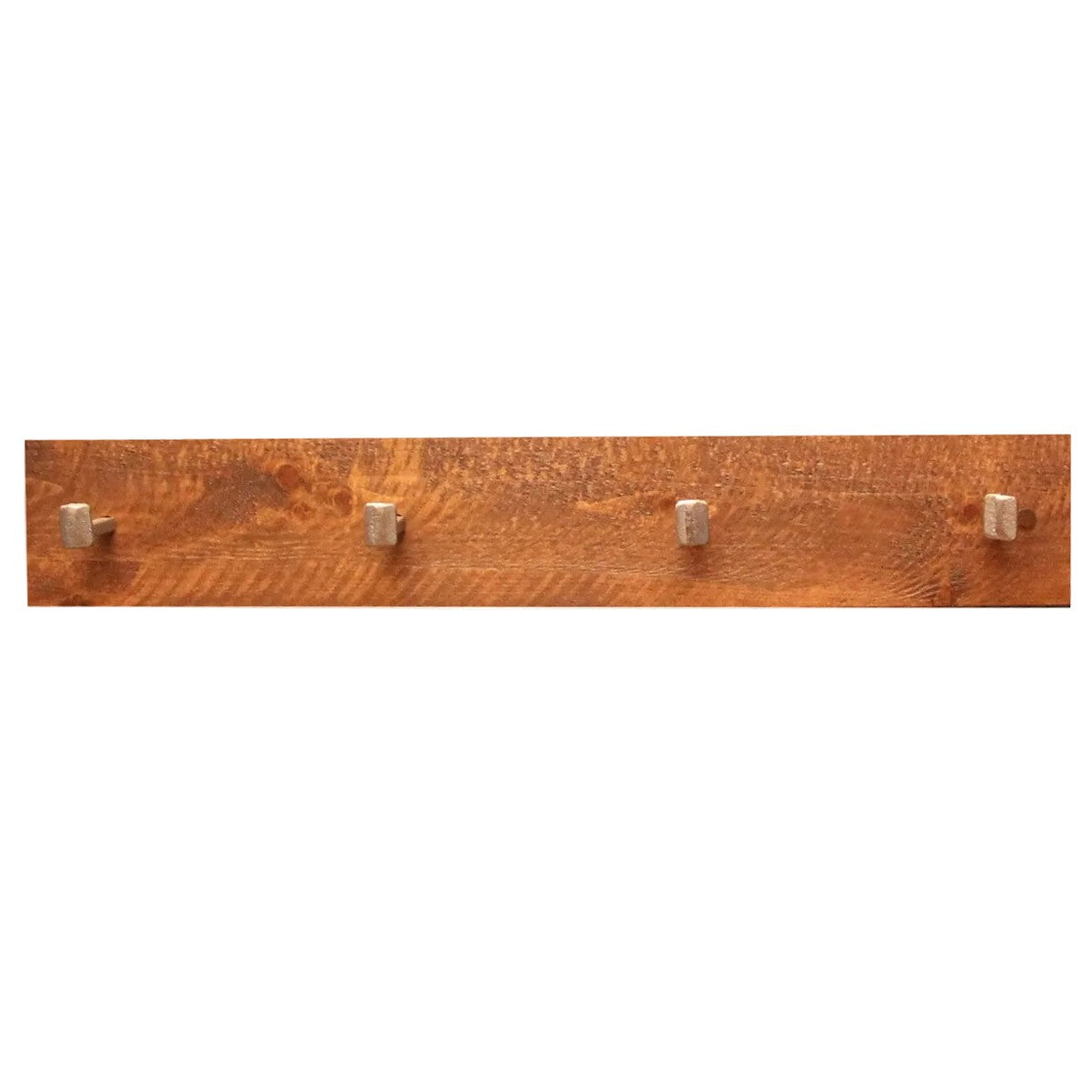 Rough Sawn Coat Rack w/Mini Rail Spikes (4 spikes)