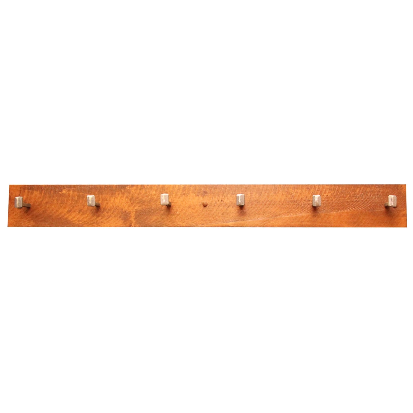 Rough Sawn Coat Rack w/Mini Rail Spikes (6 spikes)