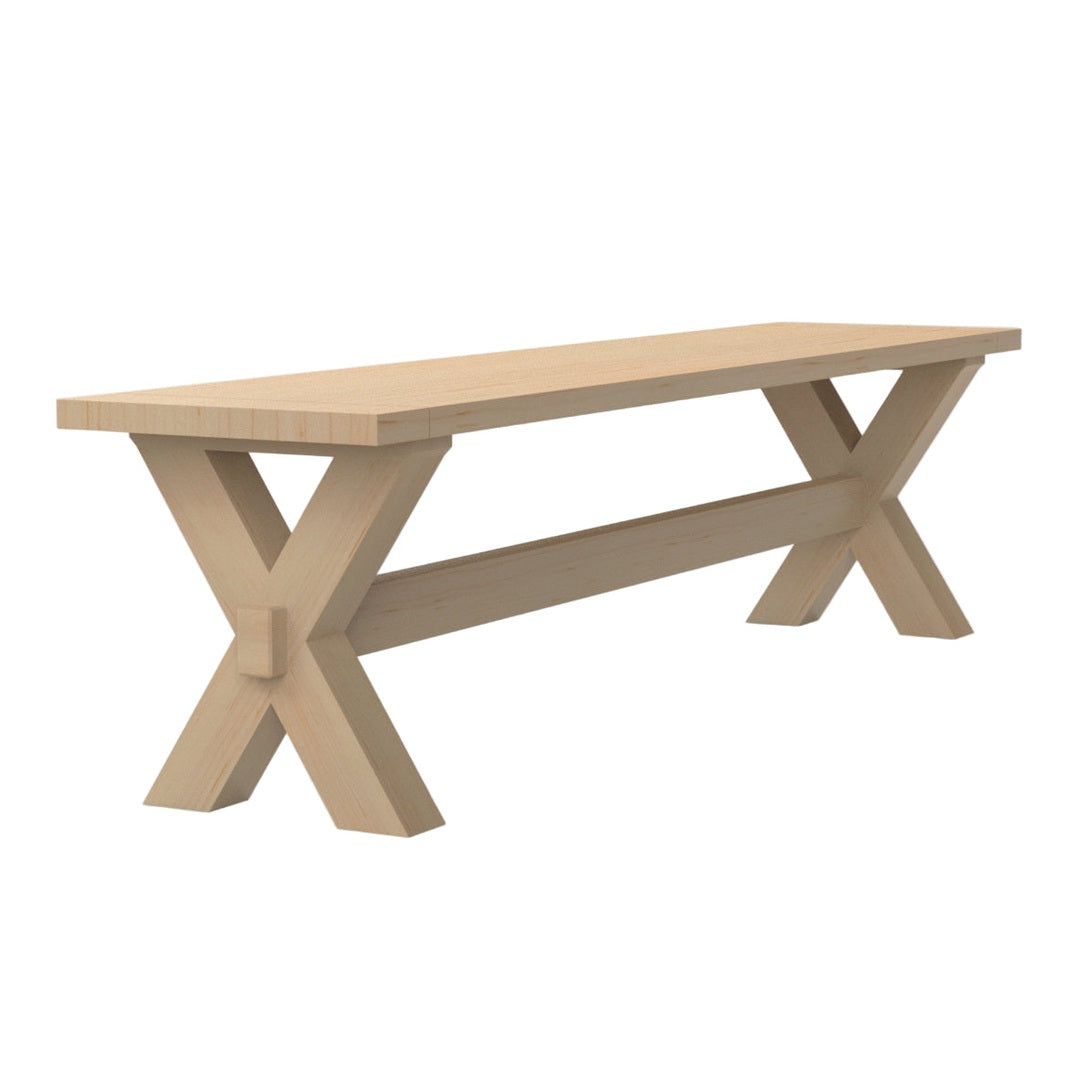Cross Creek Trestle Base 72" Bench Slab Top