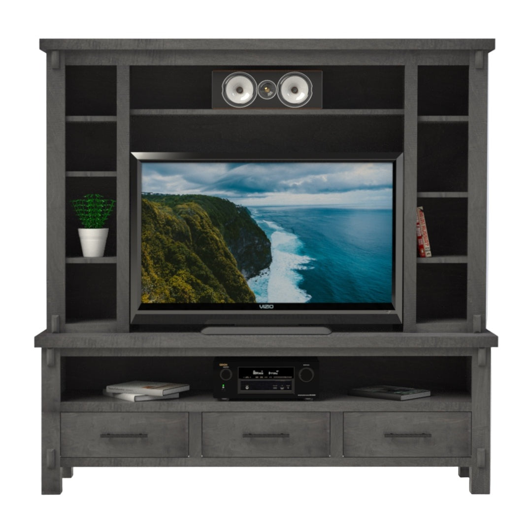 Austin 72" 3 Drawer HDTV Stand w/Hutch