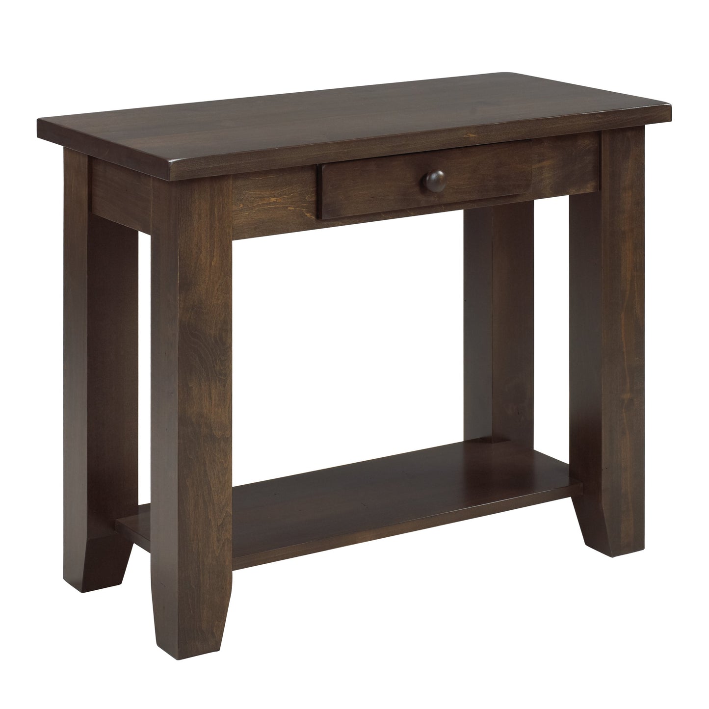 Rough Cut Hall Table w/Drawer & Shelf