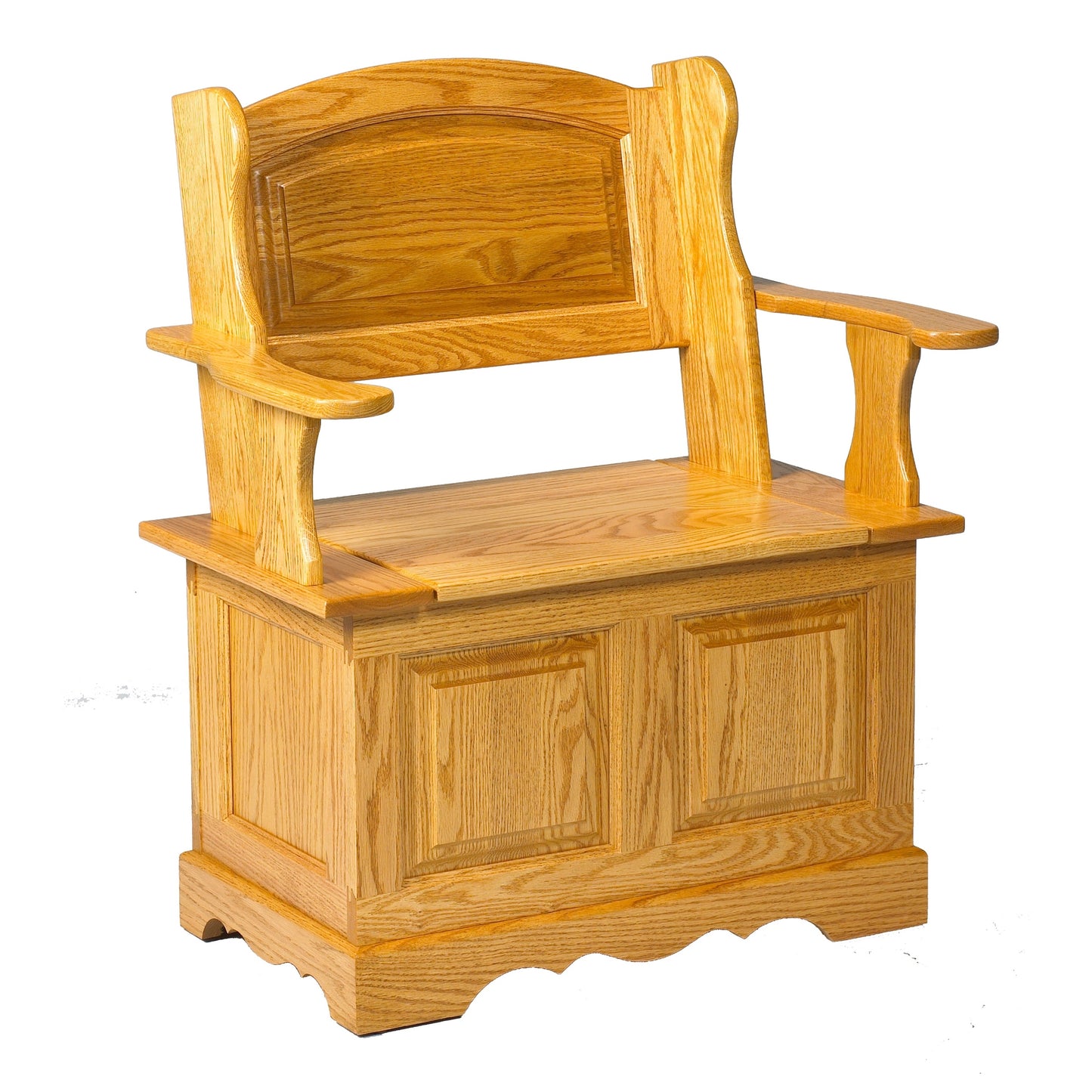 Country Lane Small Raised Panel Back Bench