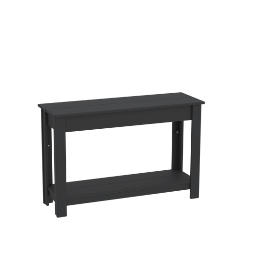 Modern Outdoor Hall Table with Shelf 48"Wx16"Dx31"H