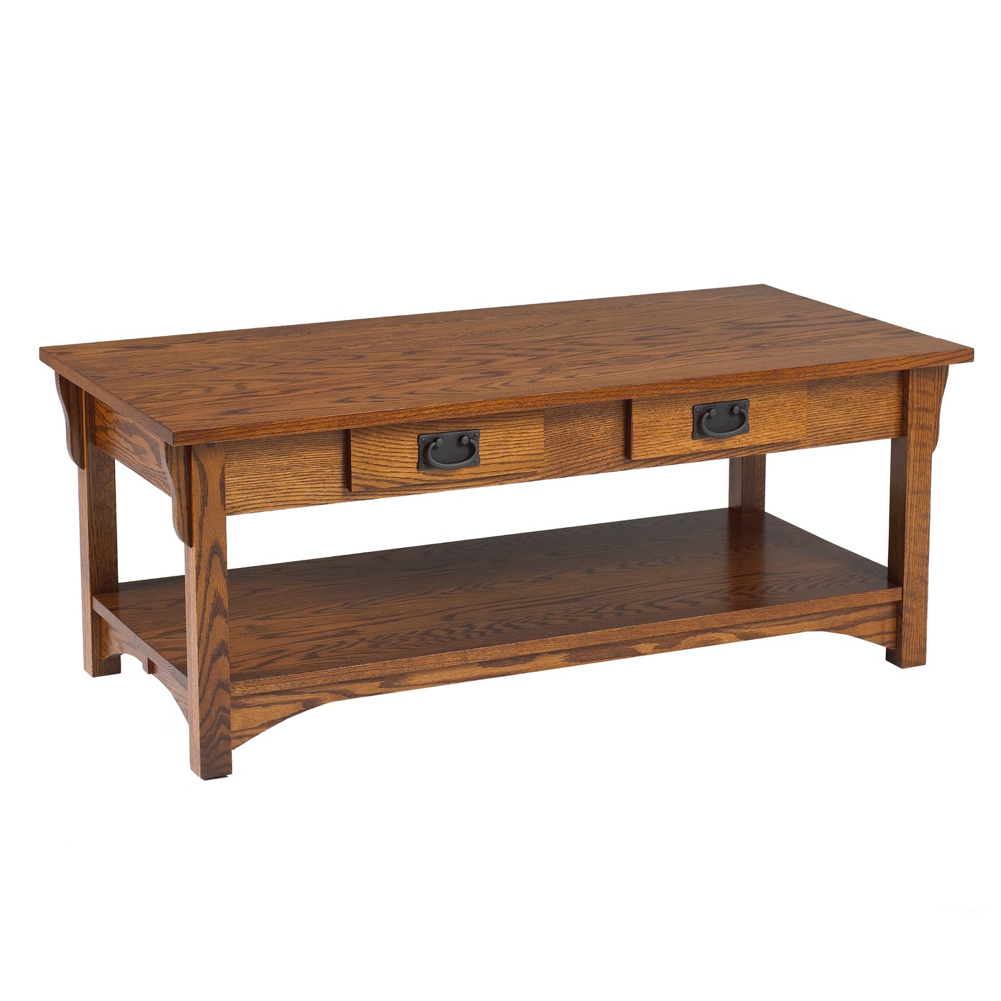 Mission Coffee Table w/2 Drawers & Shelf