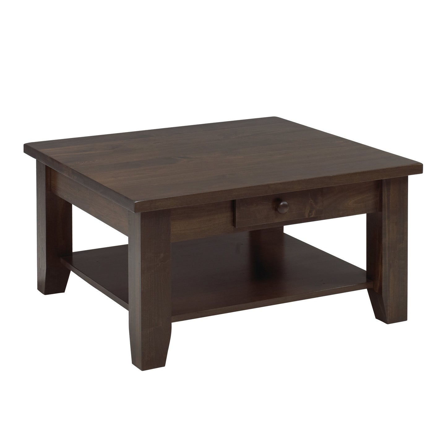 Rough Cut Coffee Table w/2 Drawers & Shelf