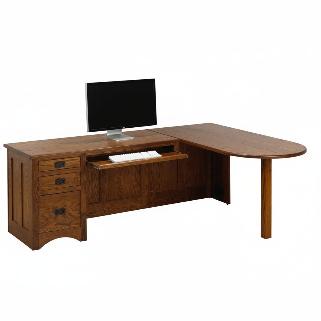 Montana L-Shape Desk 53-3/4"Wx24"Dx30"H & 64"Wx30"Dx30"H