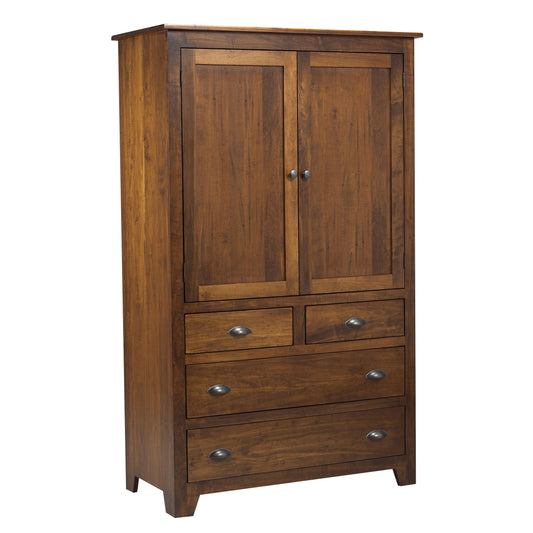 Lakeview Large 4Drawer Plain Top Armoire 42"W