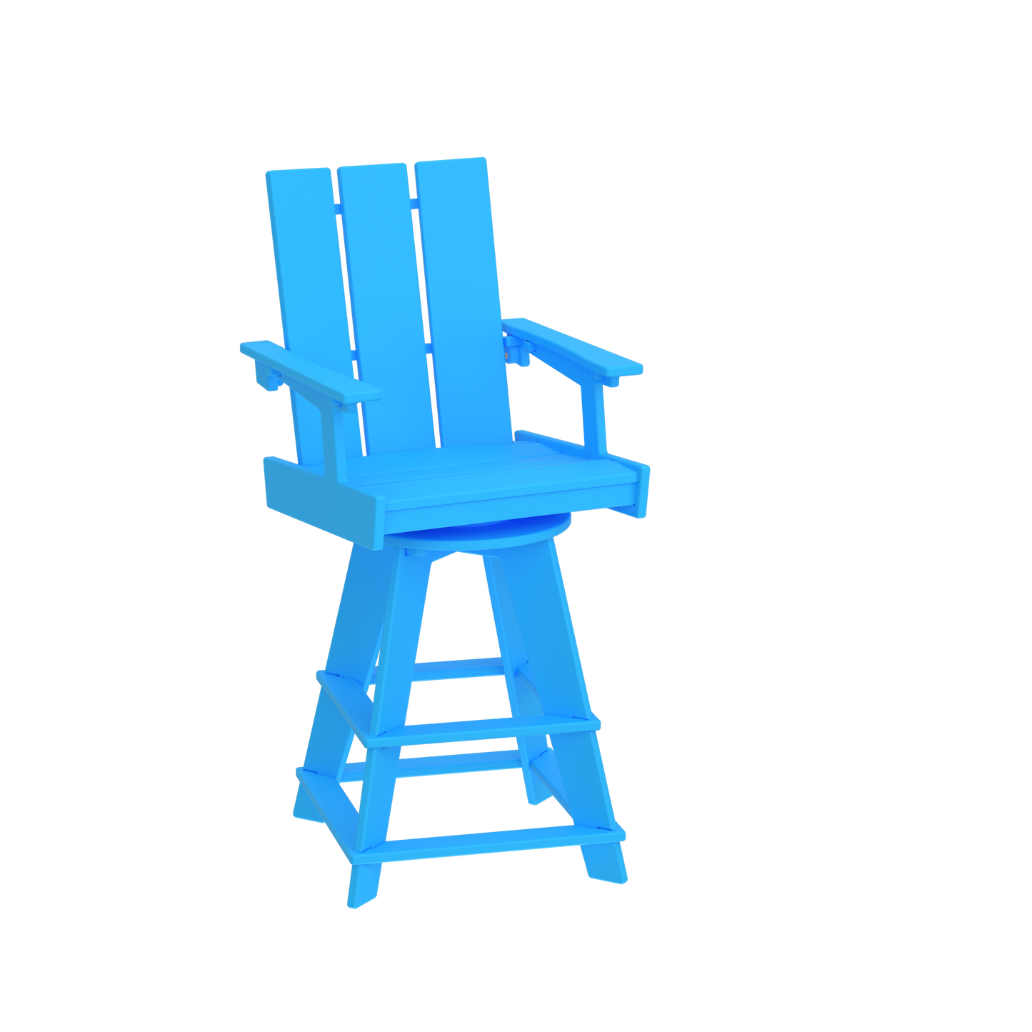 Modern Outdoor Swivel Bar Arm Chair 30"