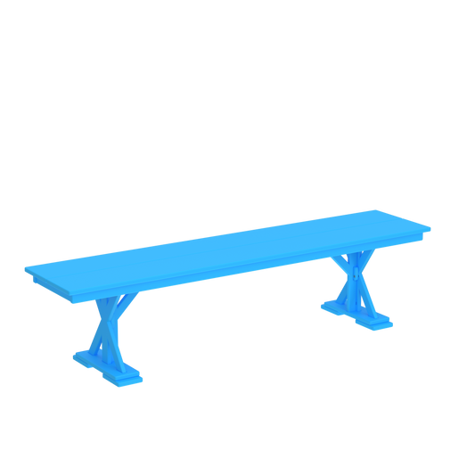 Modern Outdoor X-Base 96" Dining Bench