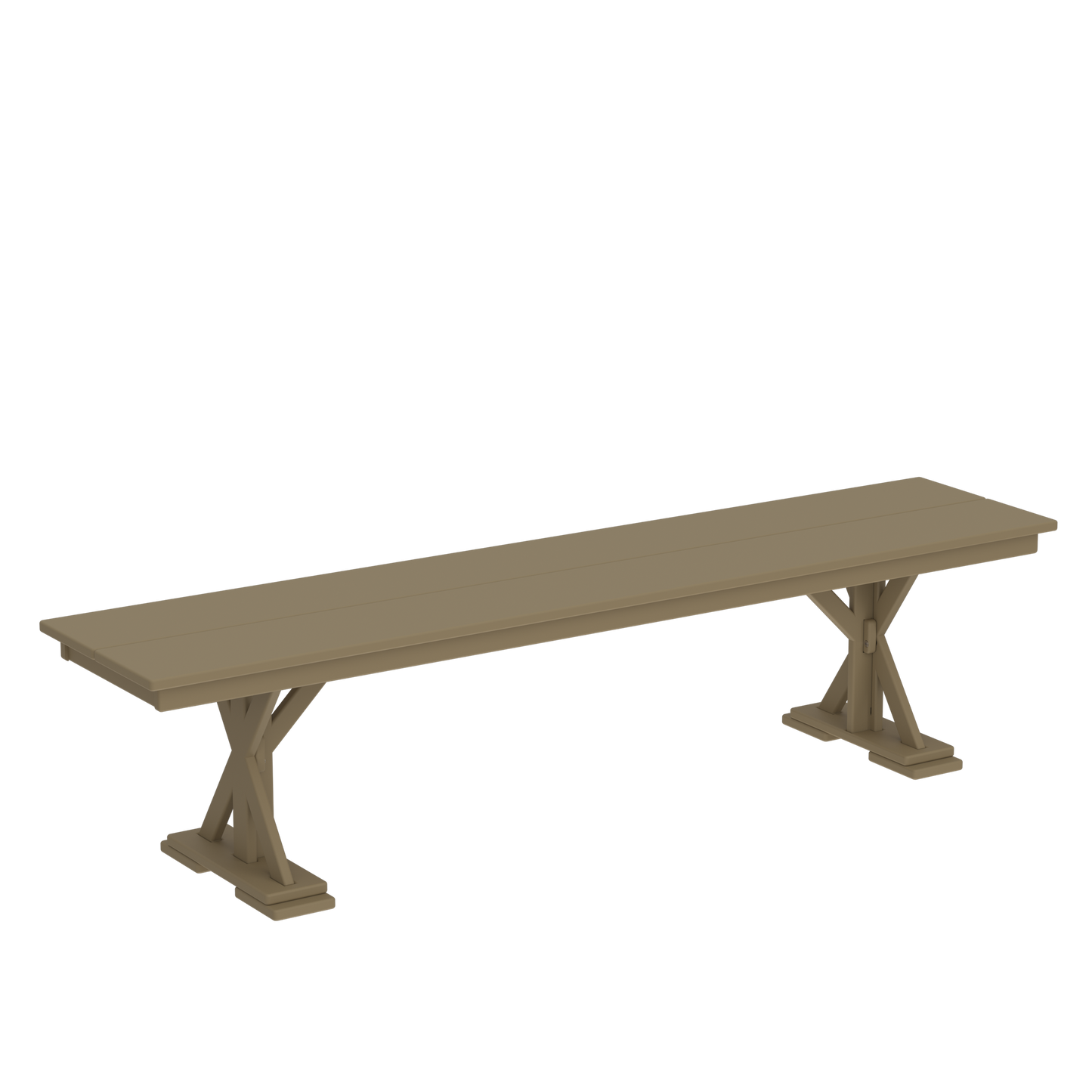 Modern Outdoor X-Base 72" Dining Bench