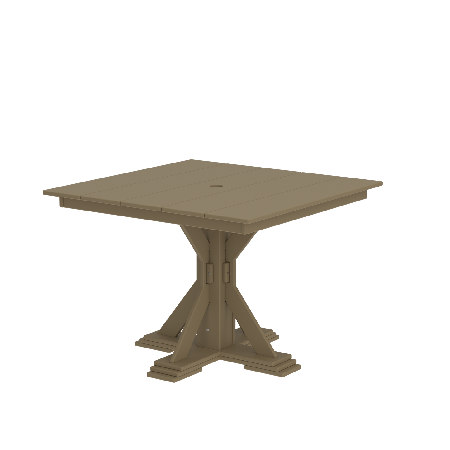 Modern Outdoor X-Base Square Dining Table 48"Wx48"Dx31"H
