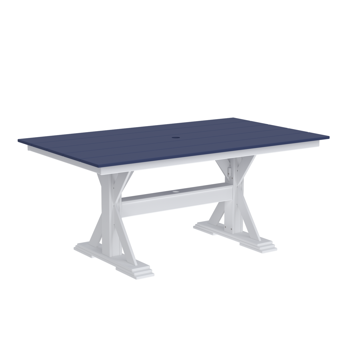 Modern Outdoor X-Base Dining Table 96"Wx42"Dx31"H