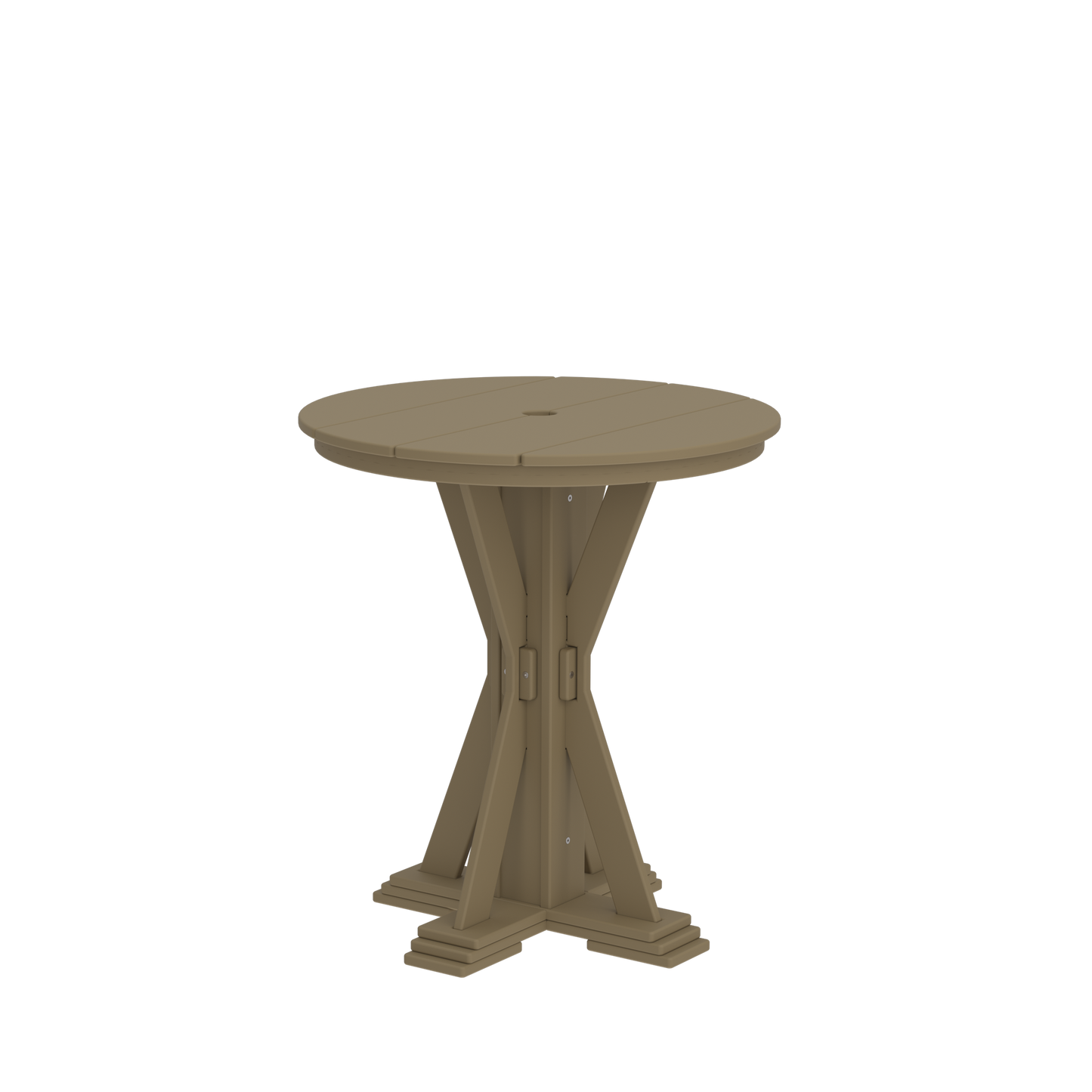 Modern Outdoor X-Base Round Pub Table 32"Wx32"Dx36"H