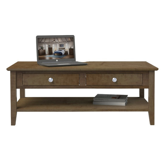Shaker Coffee Table w/2 Drawers & Shelf