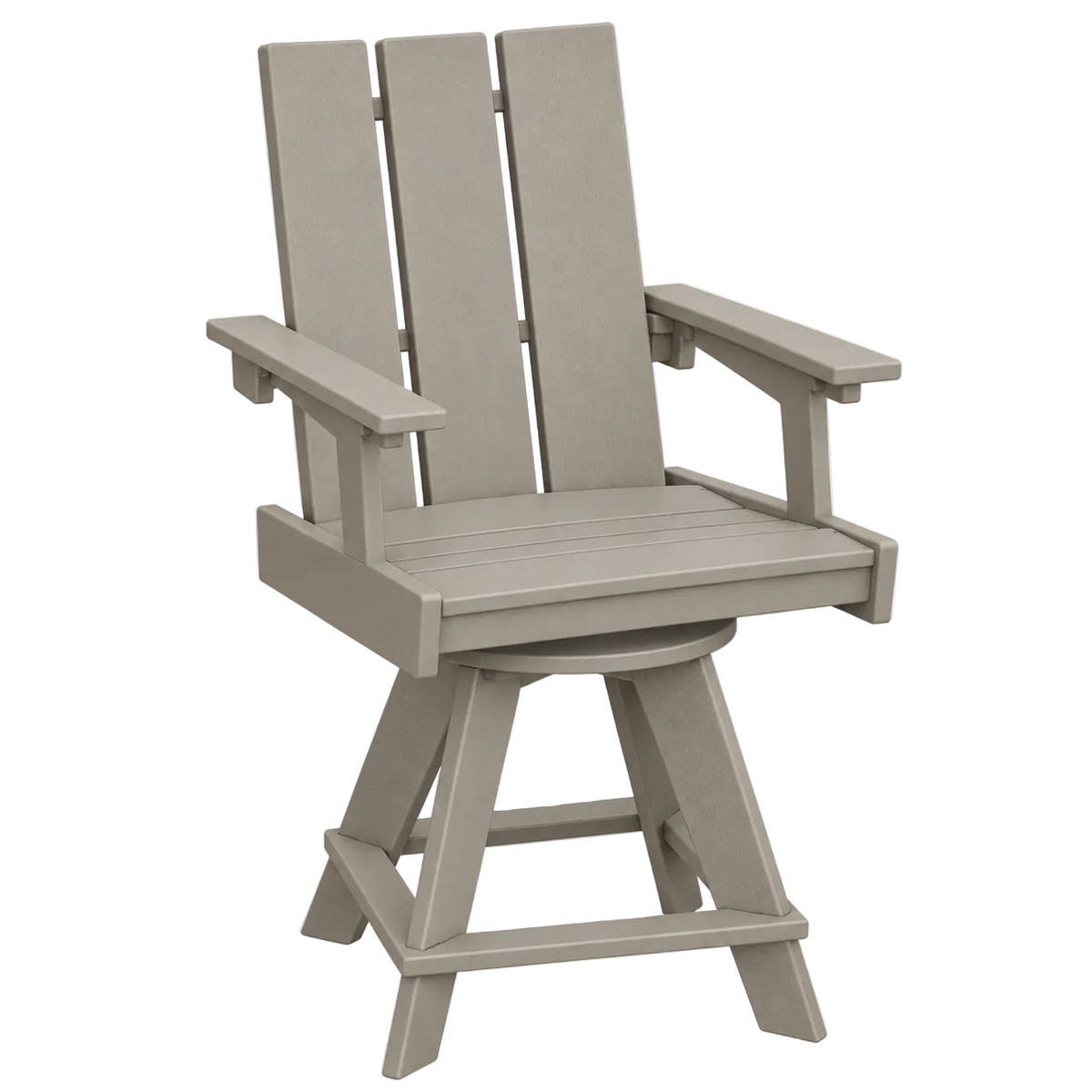 Modern Outdoor Swivel Pub Arm Chair 24"