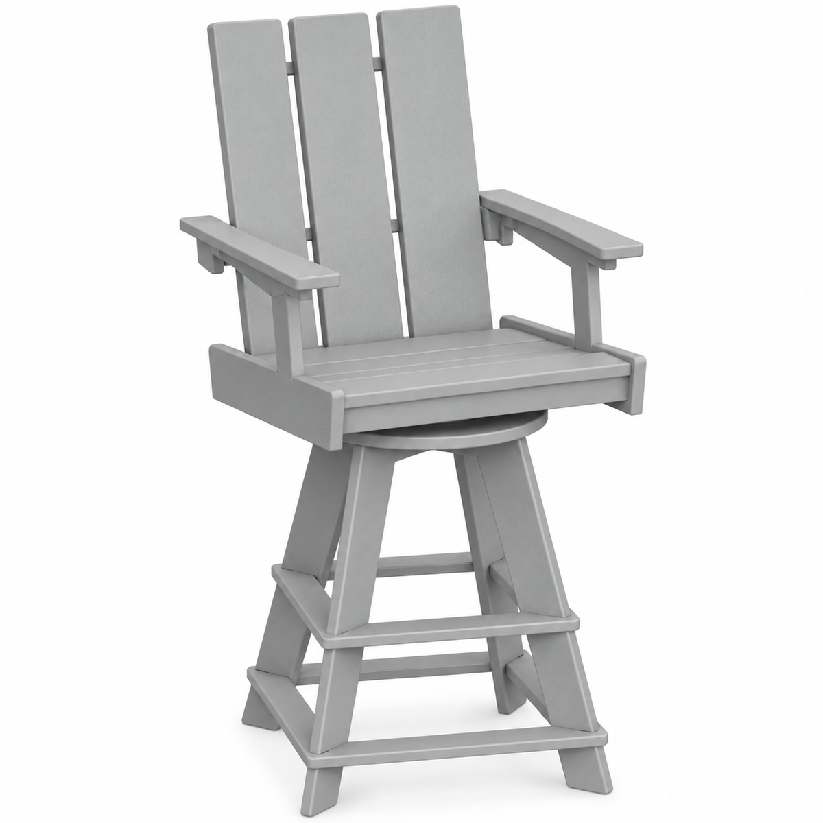 Modern Outdoor Swivel Bar Arm Chair 30"
