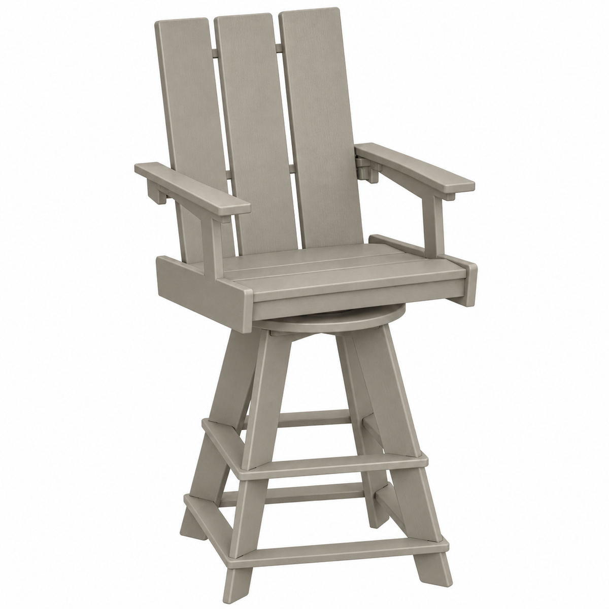 Modern Outdoor Swivel Bar Arm Chair 30"