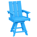 Modern Outdoor Swivel Pub Arm Chair 24"