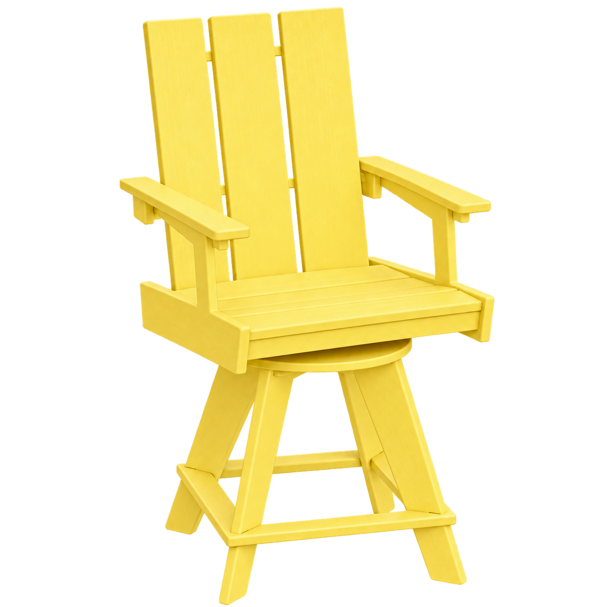 Modern Outdoor Swivel Pub Arm Chair 24"