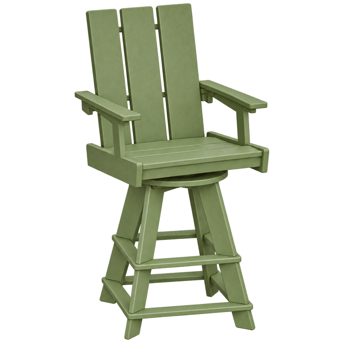 Modern Outdoor Swivel Bar Arm Chair 30"