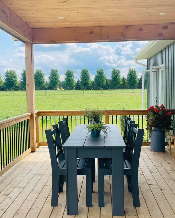 Modern Outdoor Dining Table 72"Wx32"Dx31"H