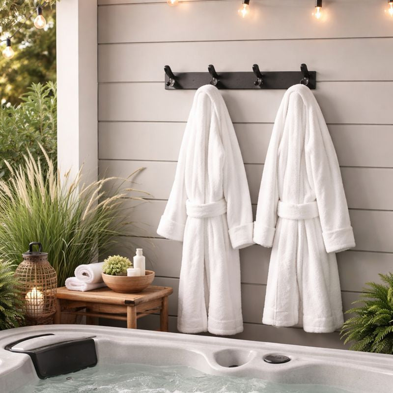 Modern Outdoor Coat Rack w/ 4 Hooks