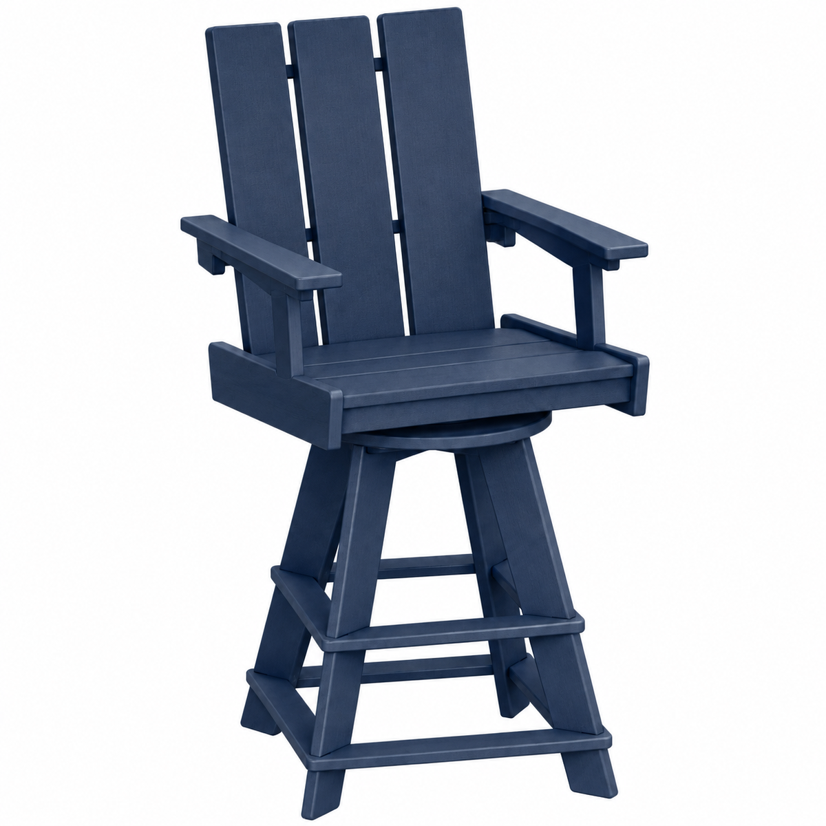 Modern Outdoor Swivel Bar Arm Chair 30"