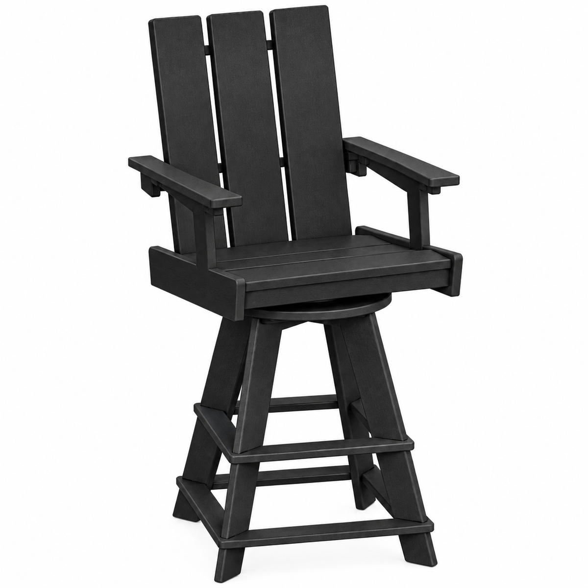 Modern Outdoor Swivel Bar Arm Chair 30"