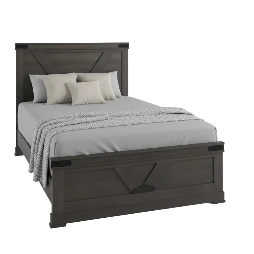 Flat Iron Queen Panel Bed