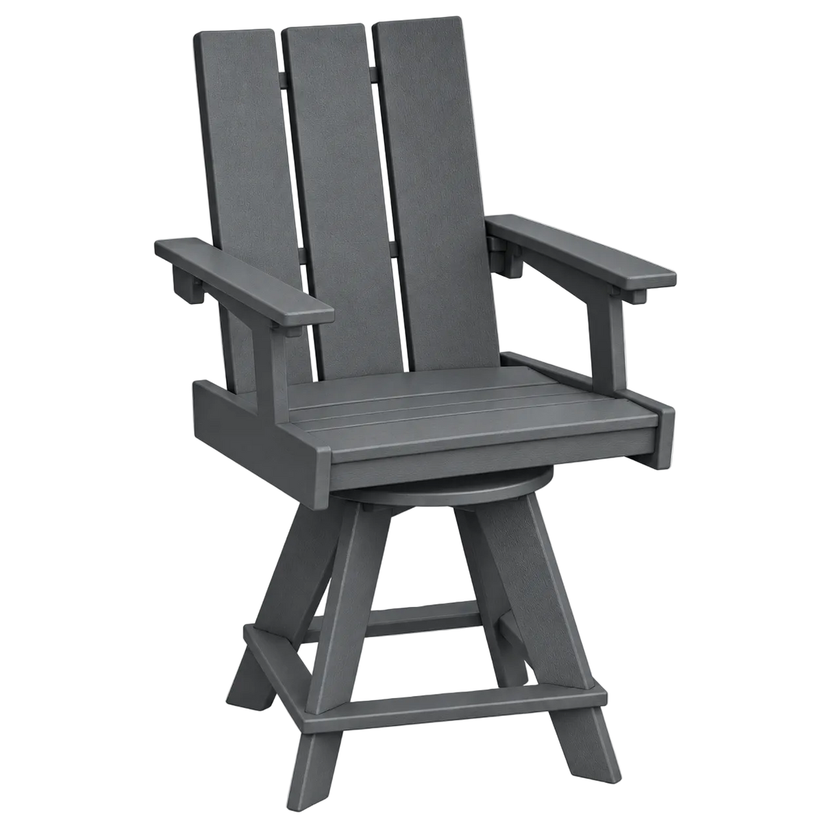 Modern Outdoor Swivel Pub Arm Chair 24"