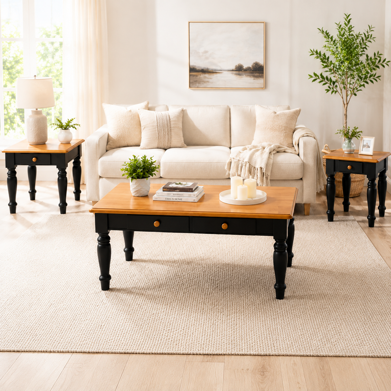 3pc. Country Lane Coffee & End Table Set