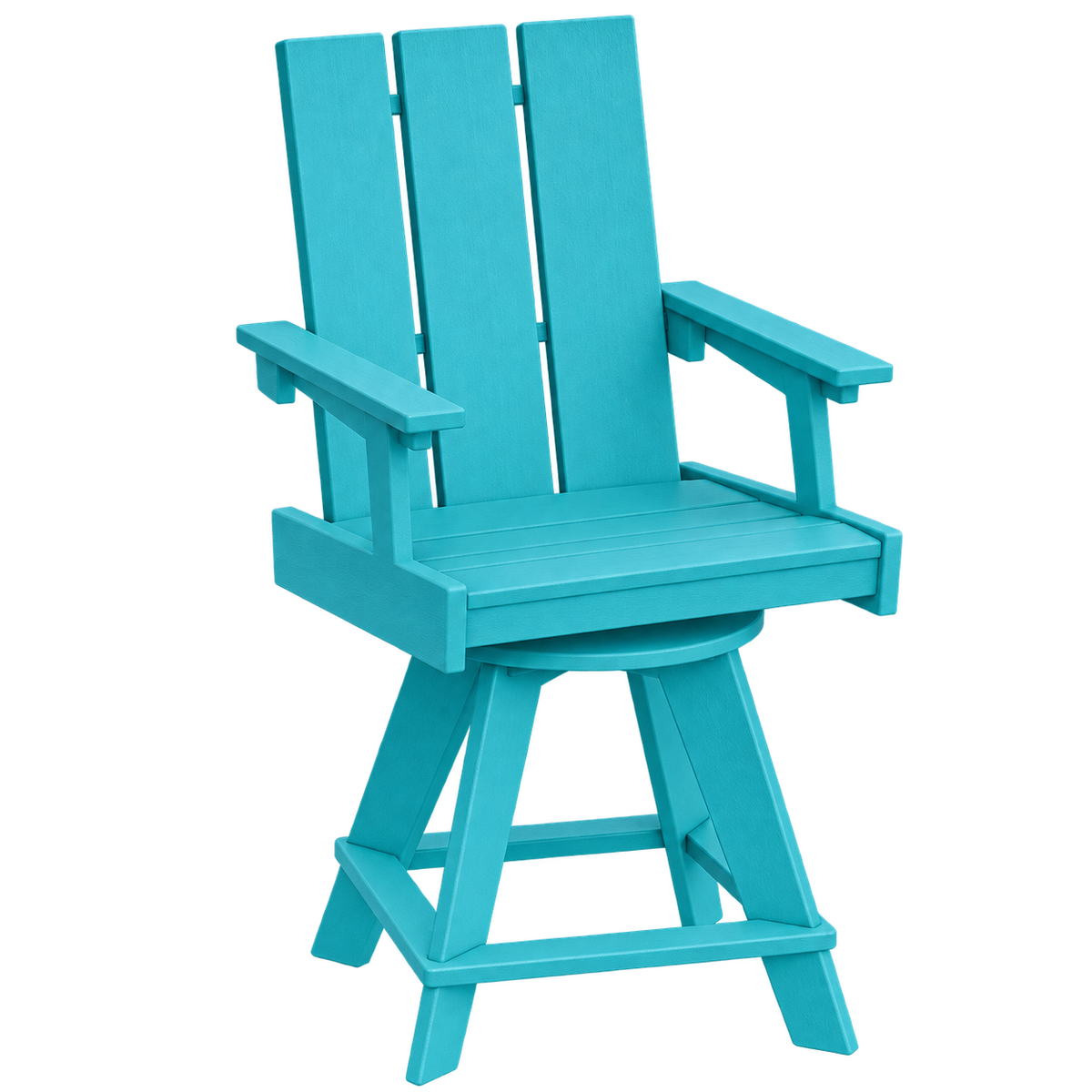 Modern Outdoor Swivel Pub Arm Chair 24"