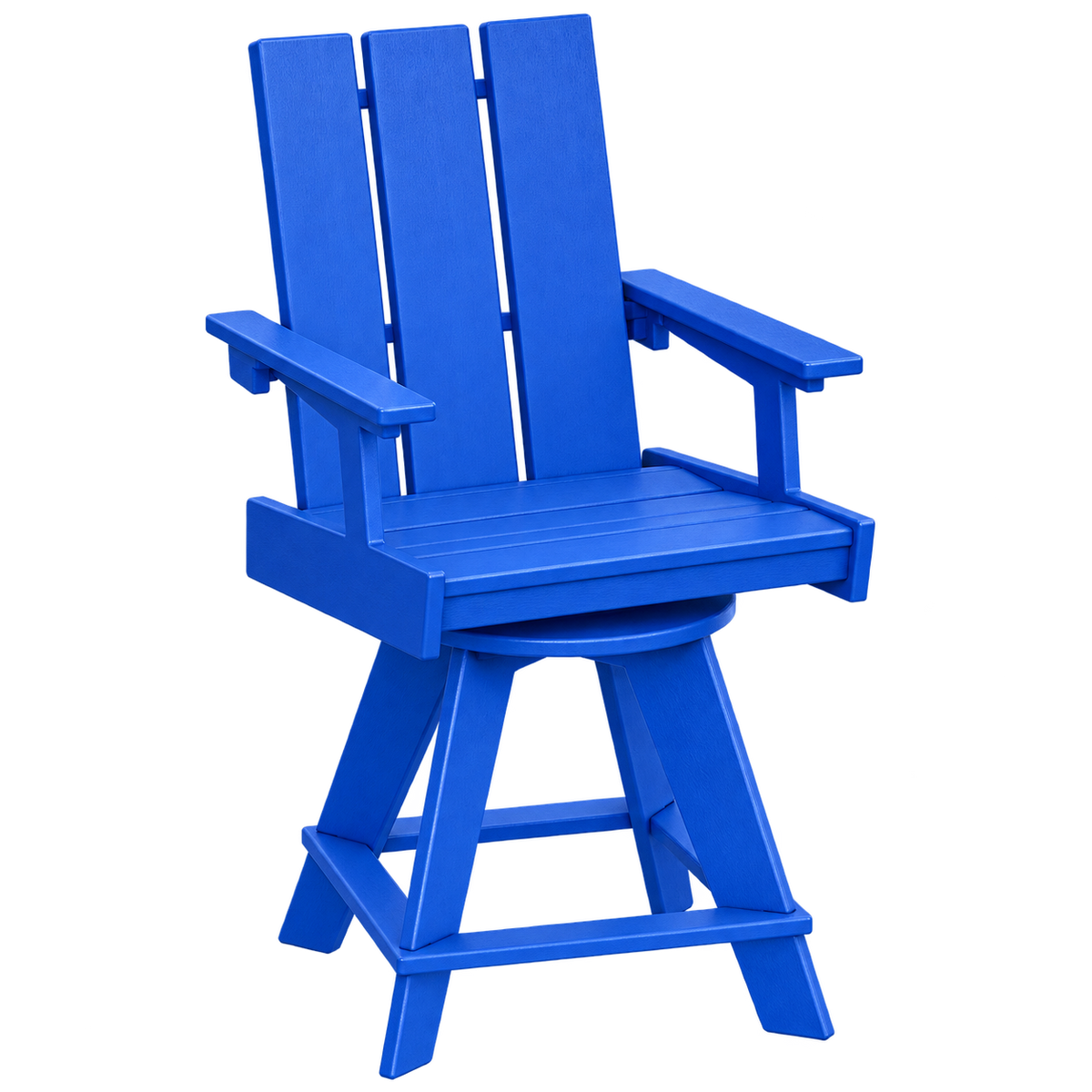 Modern Outdoor Swivel Pub Arm Chair 24"