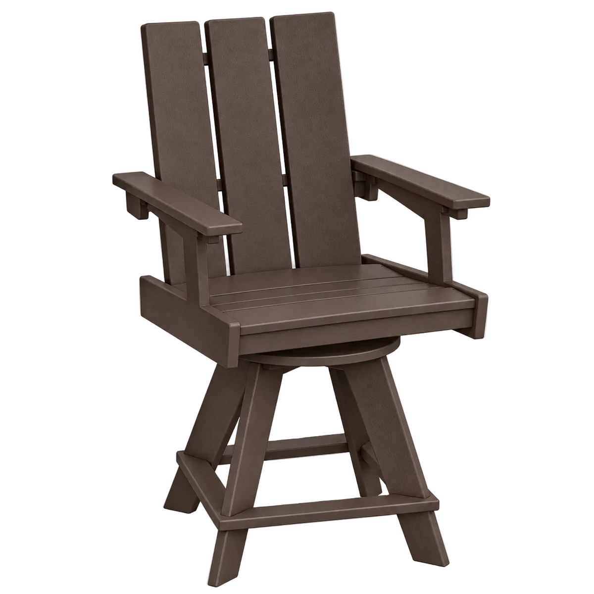 Modern Outdoor Swivel Pub Arm Chair 24"