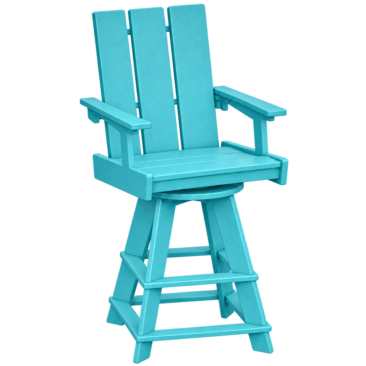 Modern Outdoor Swivel Bar Arm Chair 30"