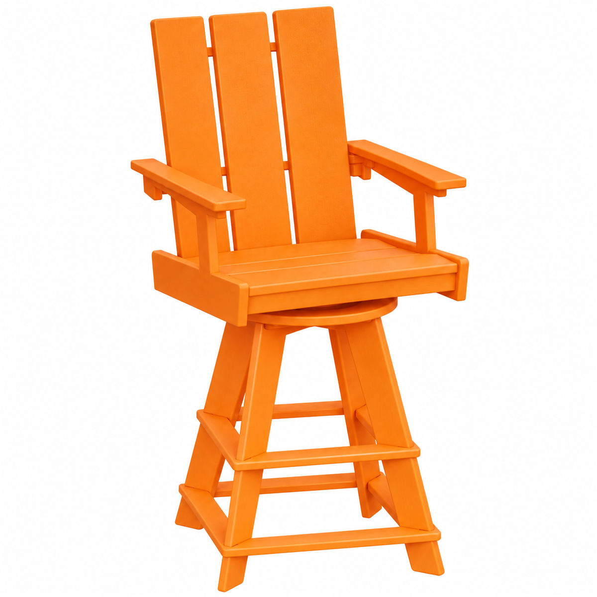 Modern Outdoor Swivel Bar Arm Chair 30"