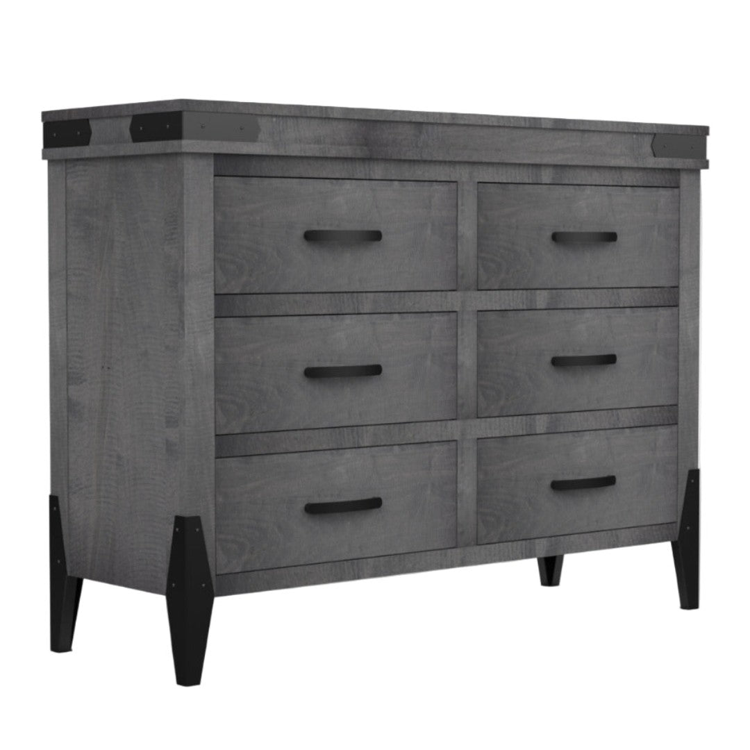 Flat Iron  6 Drawer Dresser