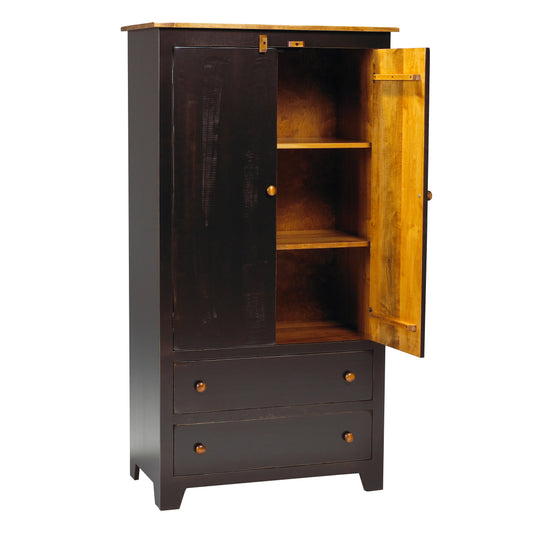 Rustic  Plain Top Armoire 36"W