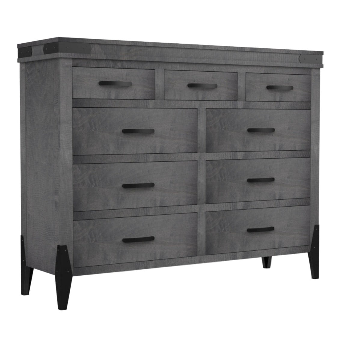 Flat Iron  9 Drawer Dresser