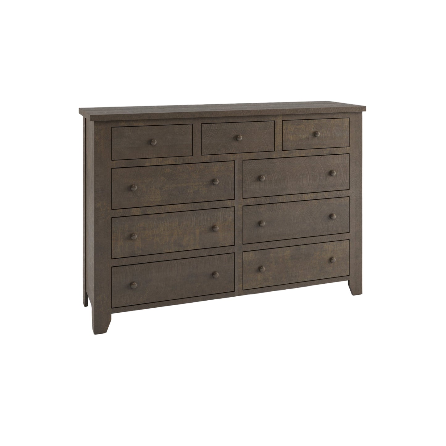 Rough Sawn  9 Drawer Dresser
