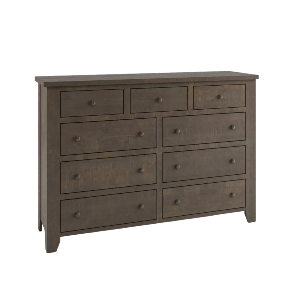 Rough Sawn  9 Drawer Dresser