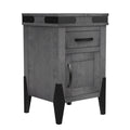 Flat Iron  1 Drawer, 1 Door Nightstand 20"W