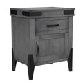 Flat Iron  1 Drawer, 1 Door Nightstand 26"W