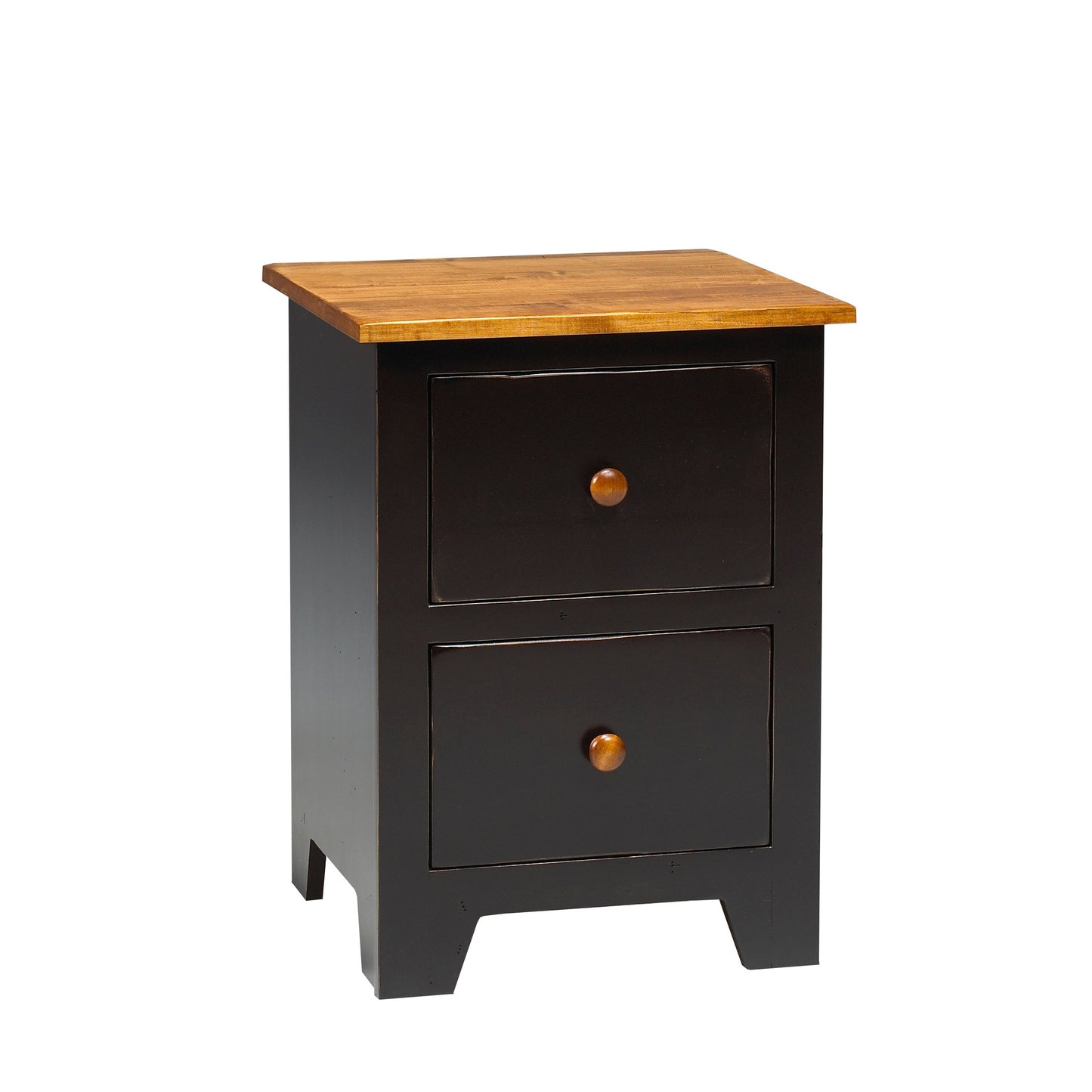 Rustic  2 Drawer Nightstand 20"W