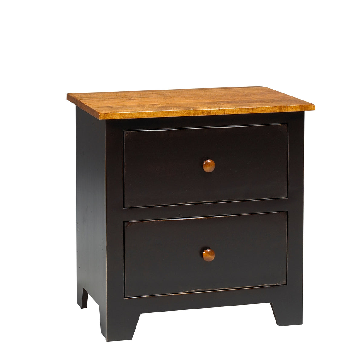 Rustic  2 Drawer Nightstand 26"W